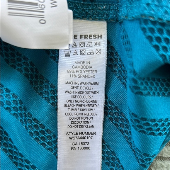 Teal Striped Athletic top - Picture 6 of 7